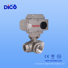 Bsp/BSPT Stainless Steel 3 Way Ball Valve with Electric Actuator